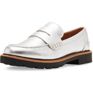 Silver Loafers for Women